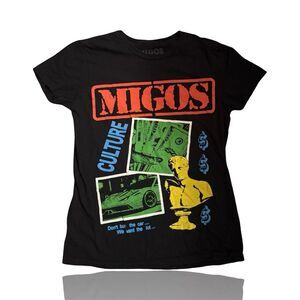 Migos Culture III Graphic T-Shirt Black Women’s Size Small: Hip-Hop Concert Tee